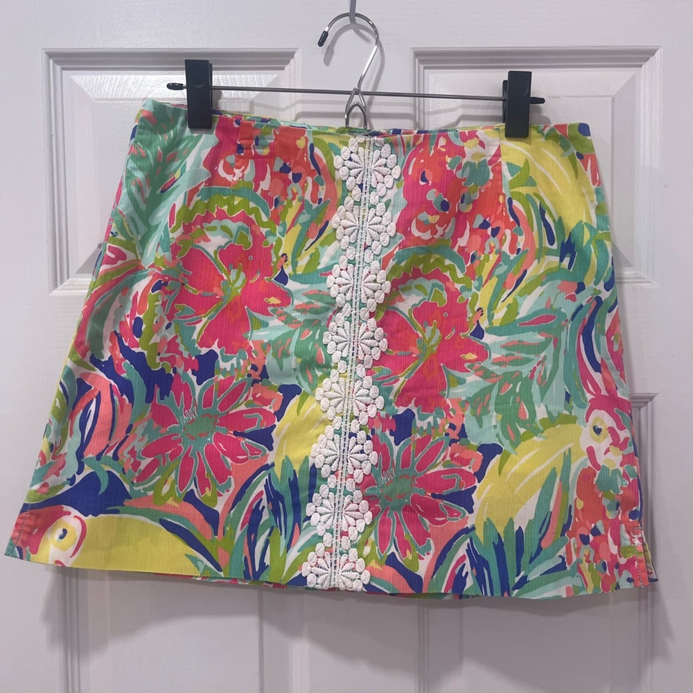 Lilly Pulitzer Rhea Mini Skirt Skort Casa Banana Tropical print - Size 6 - EUC